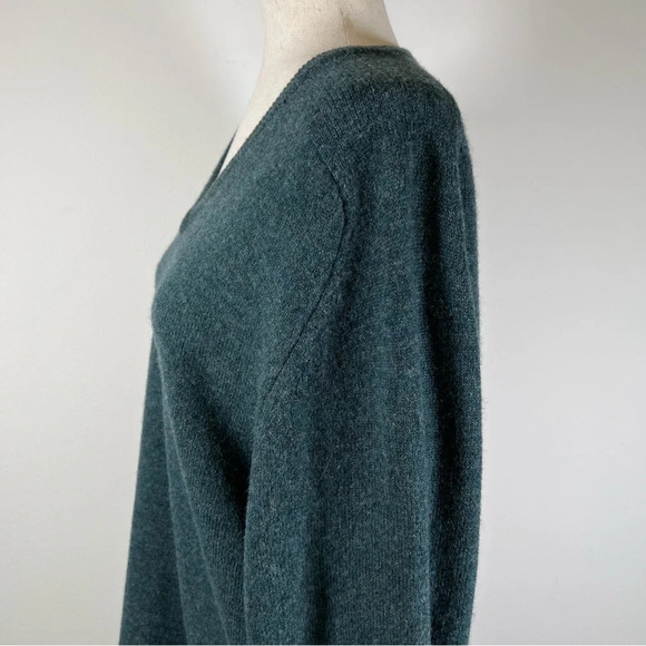 Lord Jeff 100% Virgin Lambswool Sweater Women's M Australian Blue/Grey V Neck - Picture 8 of 15